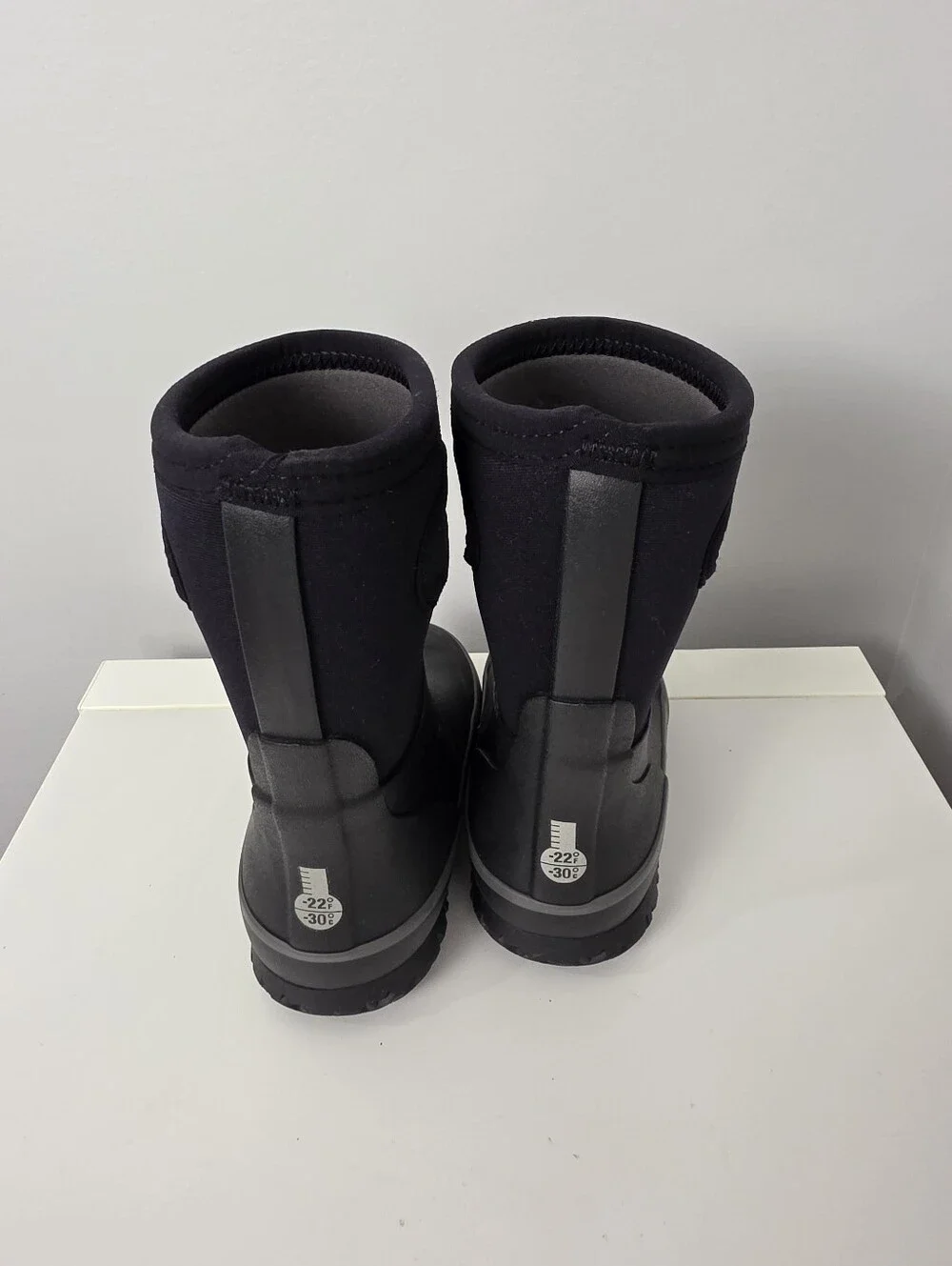 Bogs Kids Grasp Solid Waterproof Winter Rain Boots Black Toddler Infant Size 8